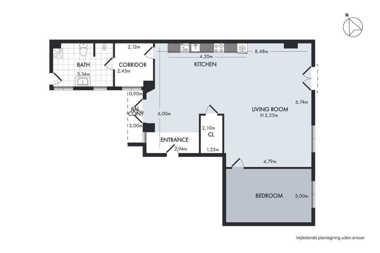 Sanders Monarch - Charming One-Bedroom Apartment With Two Balconies København Eksteriør billede